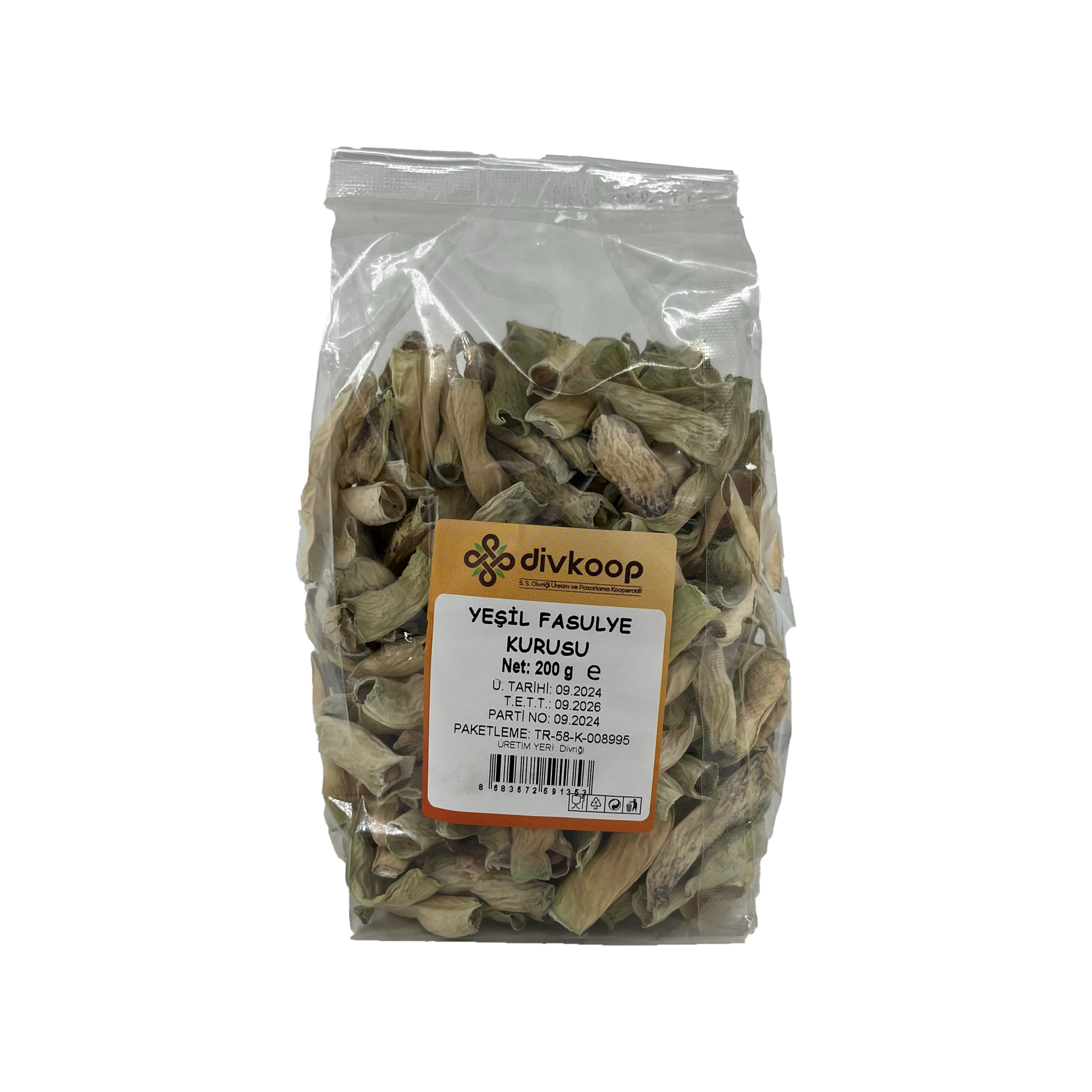 Divkoop Yeşil Fasulye Kurusu 200 Gr